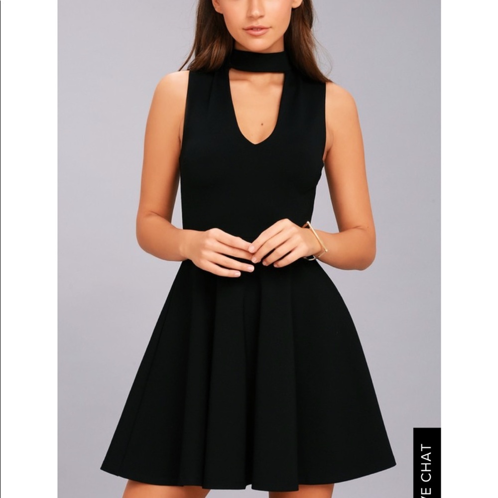 NEW WITH TAGS Lulu’s Black Skater Dress